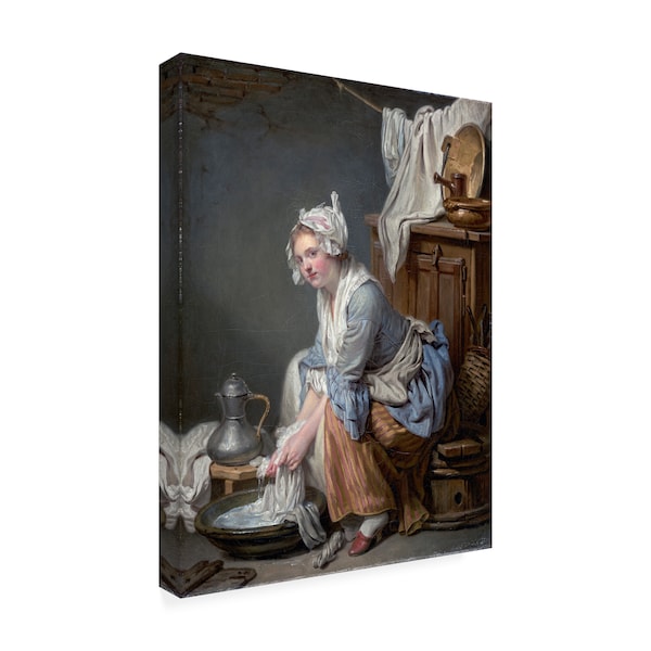 Jean-Baptiste Greuze 'The Laundresse' Canvas Art,18x24